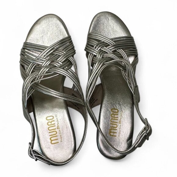 Munro Shoes - Munro Women's Marianna Slingback Sandal Sz 7 - Metallic Taupe